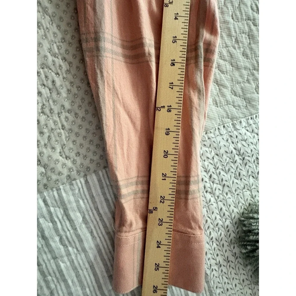 Harley Davidson flannel biker shirt outdoor plaid spring salmon orange women 2XL - Picture 9 of 15